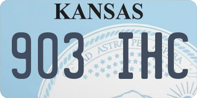 KS license plate 903IHC
