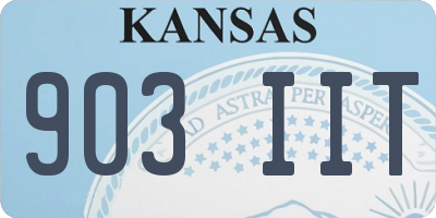 KS license plate 903IIT