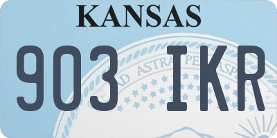 KS license plate 903IKR