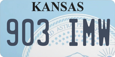 KS license plate 903IMW