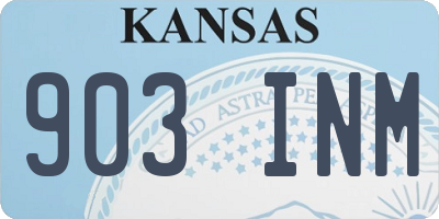 KS license plate 903INM