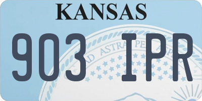 KS license plate 903IPR