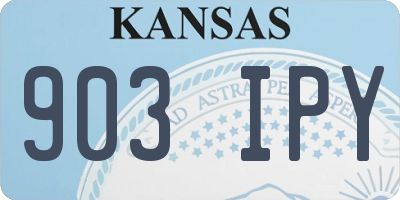 KS license plate 903IPY