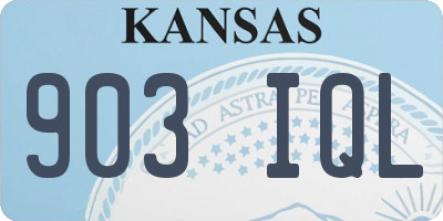 KS license plate 903IQL