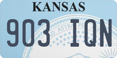 KS license plate 903IQN