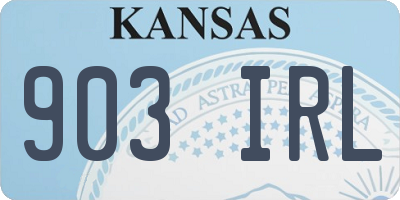 KS license plate 903IRL