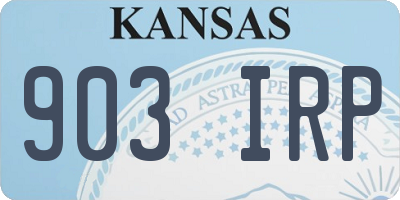 KS license plate 903IRP