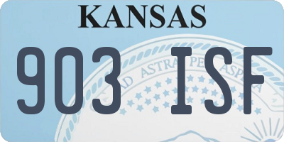 KS license plate 903ISF