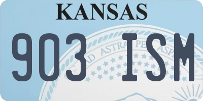 KS license plate 903ISM