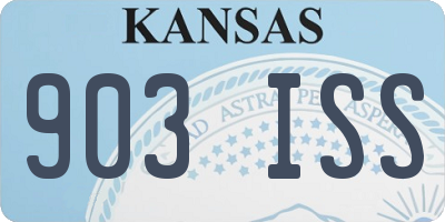 KS license plate 903ISS
