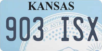 KS license plate 903ISX
