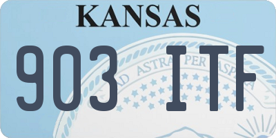 KS license plate 903ITF