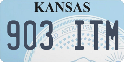 KS license plate 903ITM