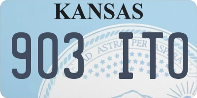 KS license plate 903ITO