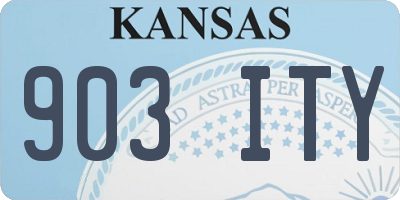 KS license plate 903ITY