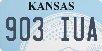 KS license plate 903IUA