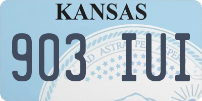 KS license plate 903IUI