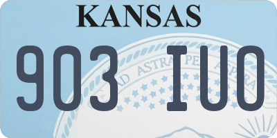 KS license plate 903IUO