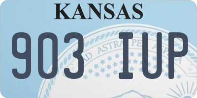 KS license plate 903IUP