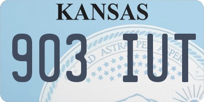 KS license plate 903IUT