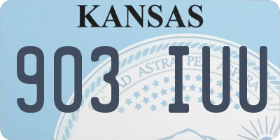 KS license plate 903IUU