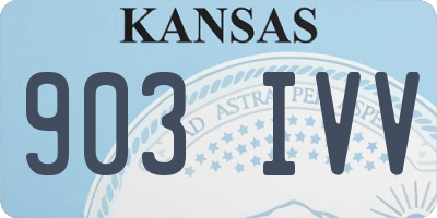 KS license plate 903IVV