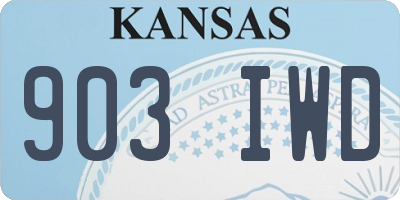 KS license plate 903IWD