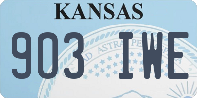 KS license plate 903IWE