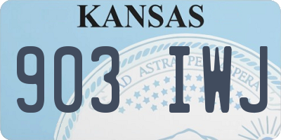KS license plate 903IWJ