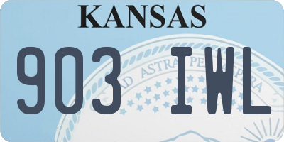 KS license plate 903IWL