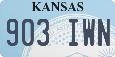 KS license plate 903IWN