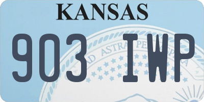 KS license plate 903IWP