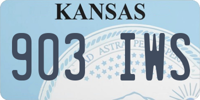 KS license plate 903IWS