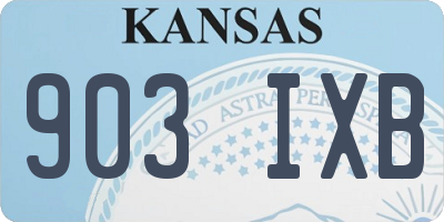 KS license plate 903IXB