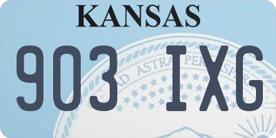 KS license plate 903IXG