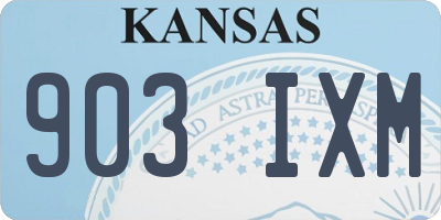 KS license plate 903IXM