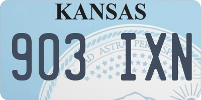 KS license plate 903IXN