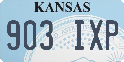 KS license plate 903IXP