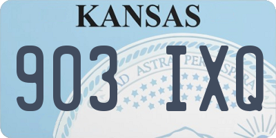 KS license plate 903IXQ