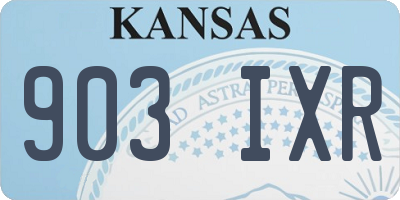 KS license plate 903IXR