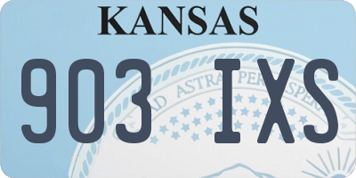 KS license plate 903IXS