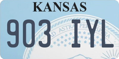 KS license plate 903IYL