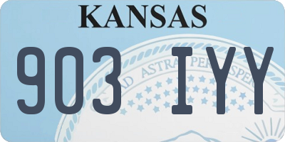 KS license plate 903IYY