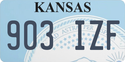 KS license plate 903IZF