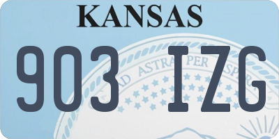 KS license plate 903IZG