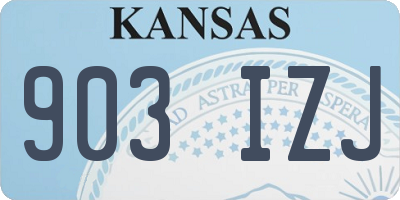 KS license plate 903IZJ
