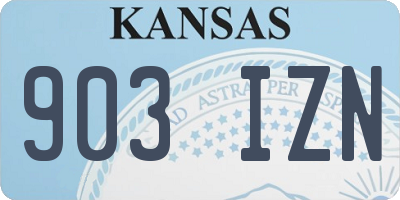 KS license plate 903IZN