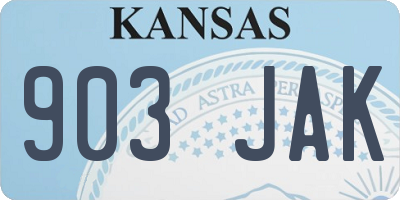 KS license plate 903JAK