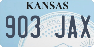 KS license plate 903JAX
