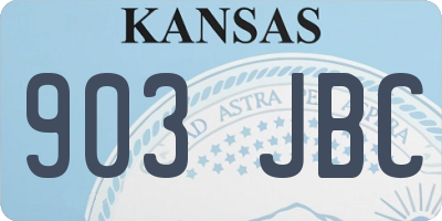KS license plate 903JBC